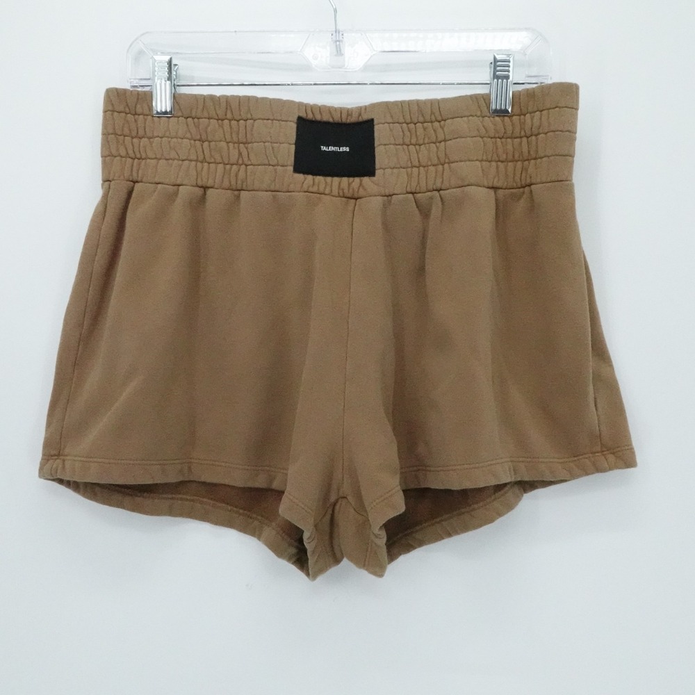 Talentless Shorts Womens XL Tan Boxing Lounge Sweat Casual Relaxed‎ Fit Lounge